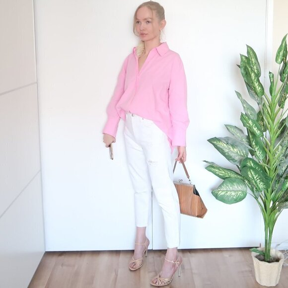 AGOLDE Jamie High Rise Cropped / Ankle Length Button Fly White Distresse… - Picture 8 of 16